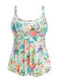KOMPLET - Koszulka kąpielowa i majtki Elomi SUNSHINE COVE Aqua ES801861AQA Non Wired Moulded Tankini Top (44) + majtki