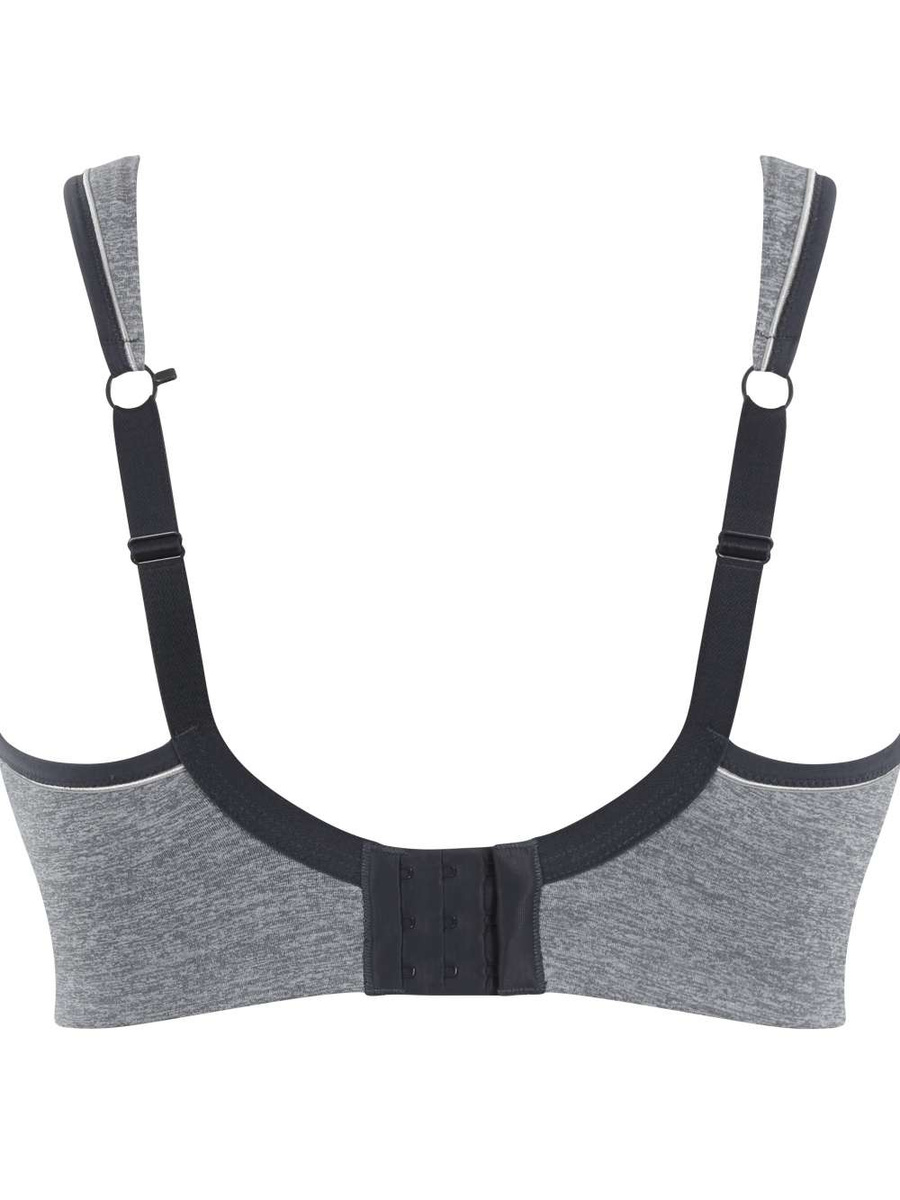 Biustonosz sportowy z fiszbiną i miękką miseczką Sculptresse Panache Sport ACTIVATE 9441 Sports Balconnet Charcoal Marl