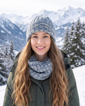 NELLI Handgemachte Merinowoll-Beanie 24 Sprane Dżinsy
