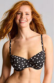 Biustonosz kąpielowy Panache Swim POLKA DOT SW2062 FLORENCE Balcony Bikini Top Polka Dot Print