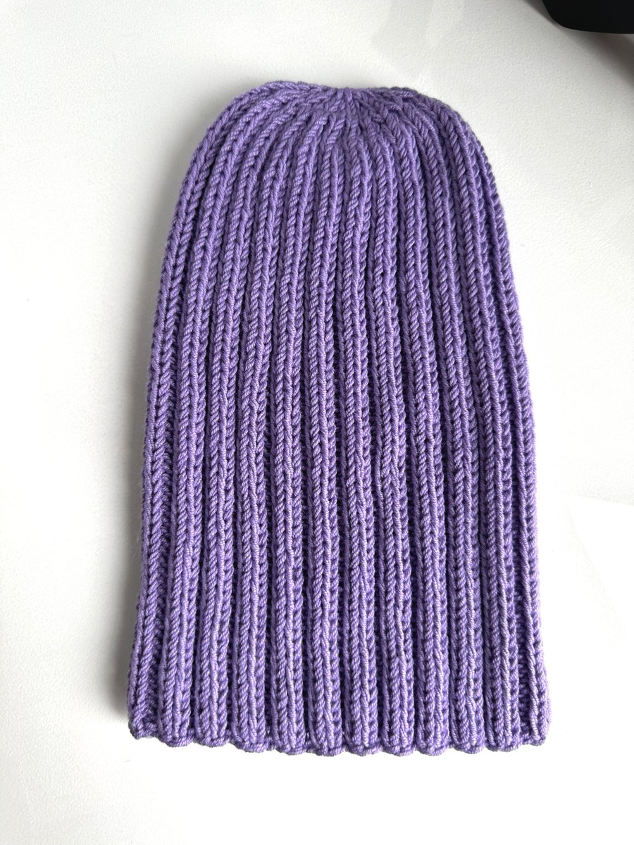HELLI – czapka zimowa damska beanie z wełny baby merino 14 fioletowy
