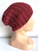 LAURIN – czapka zimowa beanie 100% alpaka 3650 bordowy