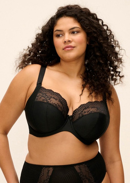 Biustonosz Elomi LUCIE EL4490JET Uw Plunge Bra - Stretch Jet