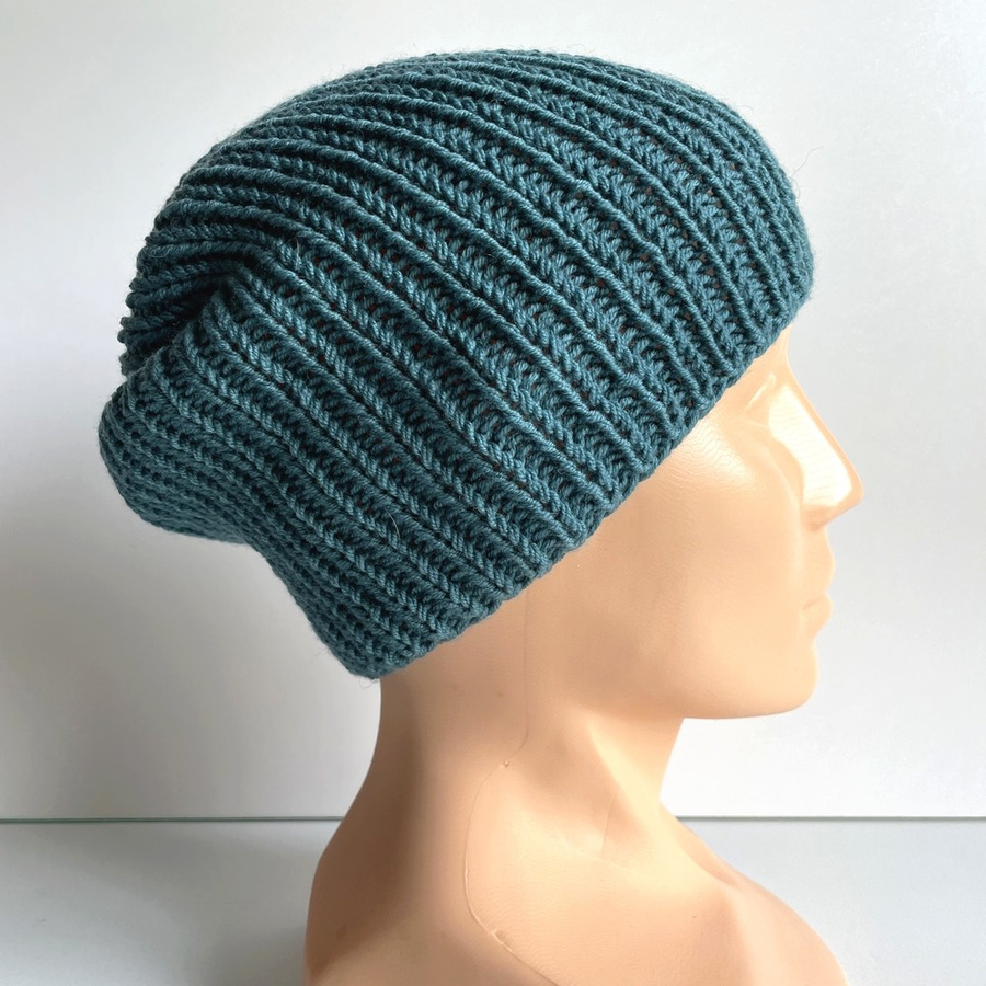 Czapka wełniana NANA 100% Baby Merino 47 Morze Północne