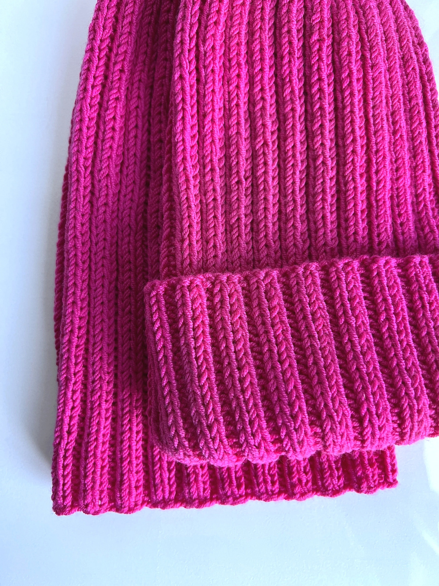 HELLI – czapka zimowa damska z wełny baby merino 08 fuksja