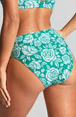 Figi kąpielowe midi Panache Swim ENGLISH ROSE SW1729B Midi Gathered Bikini Bottoms English Rose Print