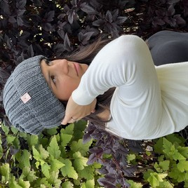 HELLI – czapka zimowa merino wywijana 100% Baby Merino 20 Ciemny szary