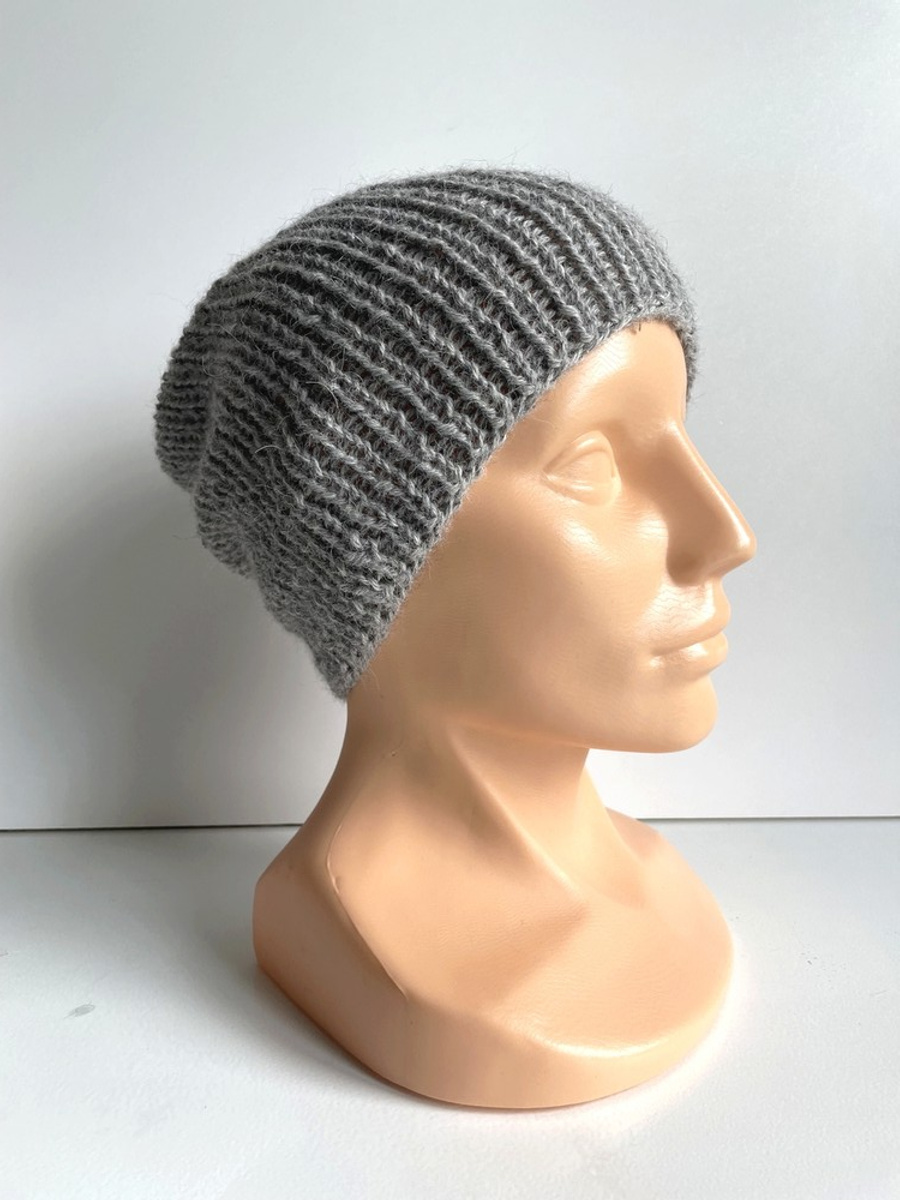 KIARA Beanie-Mütze aus 100% Alpaka 501 Hellgrau Damen
