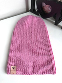 NANA – czapka beanie z wełny merino 100% Baby Merino 07 Różowy