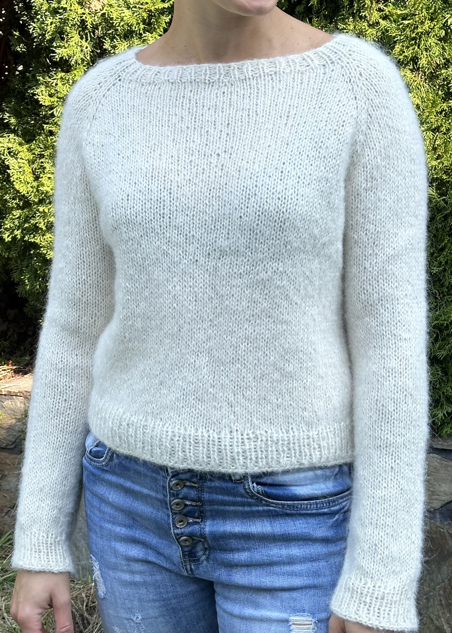 Ręcznie robiony Sweter Alpaka z jedwabiem