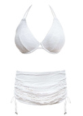 KOMPLET - Strój kąpielowy Freya SUNDANCE White - wybierz fasony i rozmiary (30F, 30G, 32DD, 36F, 38E) + majtki