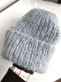 WATA CUKROWA Women's Alpaca Beanie 02 Mgła szary niebieski