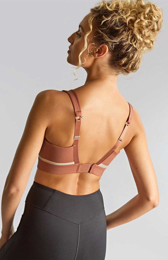 Bezfiszbinowy biustonosz sportowy Panache Sport FREEDOM 7344 Non Wired Sports Bra Sienna Rose