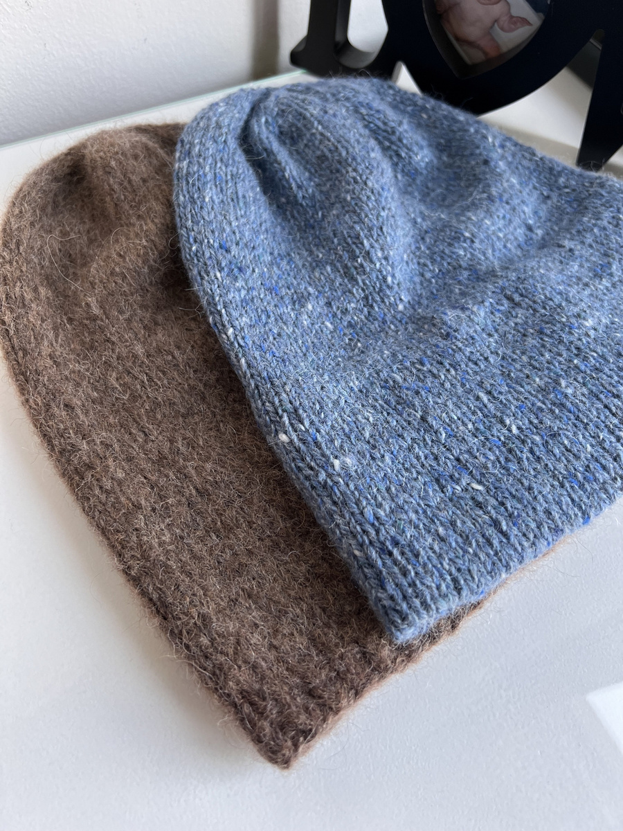 Ręcznie robiona Czapka hand made Tweed RONIA 10 Dżins