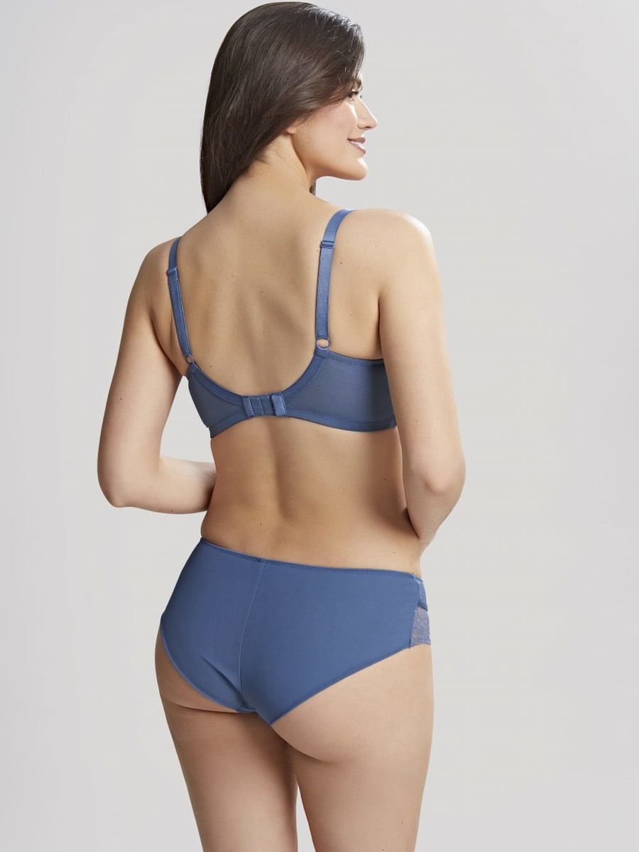 KOMPLET - Biustonosz Panache ANA Vintage Blue 9396 Plunge Bra + 9395 Brief (30FF, 32G, 34GG)