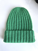HELLI – czapka merino wywijana 100% Baby Merino 31 jaskrawozielony