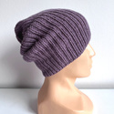 NANA – czapka beanie z wełny baby merino 40 Ametyst