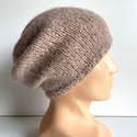 CHMURKA Handmade Women's Alpaca Beanie 34 Różowy Marmur