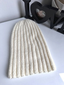 HELLI – czapka zimowa damska z wełny merino 100% Baby Merino 02 Ecru