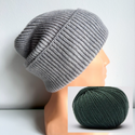 MAREN Turn-Up Beanie 100% Cashmere 624 Bosco Nitkowe Love