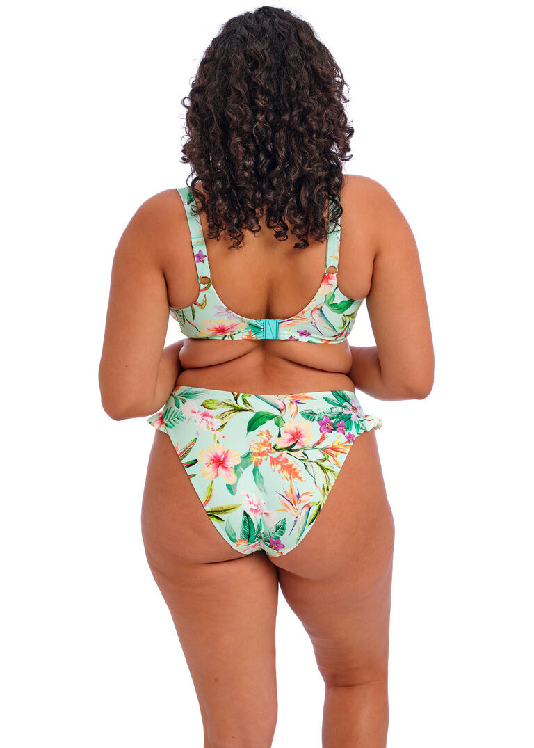 KOMPLET - Biustonosz kąpielowy i majtki Elomi Swim SUNSHINE COVE Aqua ES801802AQA Uw Plunge Bikini Top (36G, 36HH) + figi 42