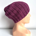 HELLI – czapka zimowa damska z wełny merino 100% Baby Merino 34 Wrzos beanie