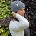 HELLI – czapka zimowa merino wywijana 100% Baby Merino 20 Ciemny szary