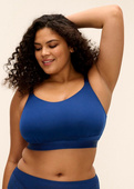Biustonosz bezfiszbinowy Elomi DOWNTIME EL301417FRY Non Wired Bralette French Navy