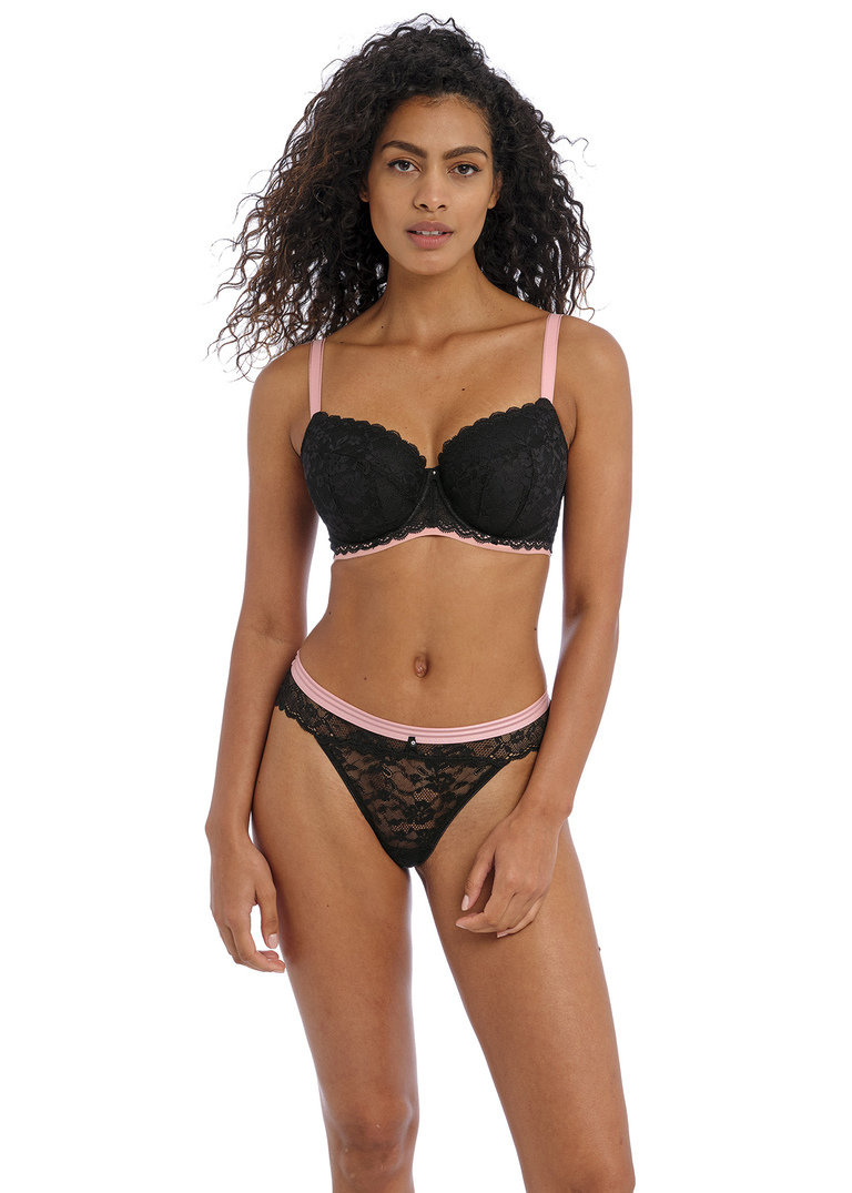 Biustonosz Freya OFFBEAT AA5453BLK Uw Padded Half Cup Bra Black