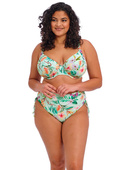 KOMPLET - Biustonosz kąpielowy i majtki Elomi Swim SUNSHINE COVE Aqua ES801802AQA Uw Plunge Bikini Top (36G, 36HH) + figi 42