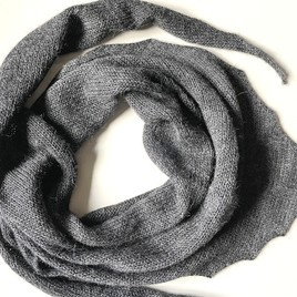 Chusta gładka, symetryczna, 100% Alpaka 0506 Ciemny Szary