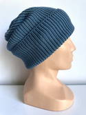 Beanie czapka z wełny merino VARELLA 100% Baby Merino 42 Petrol