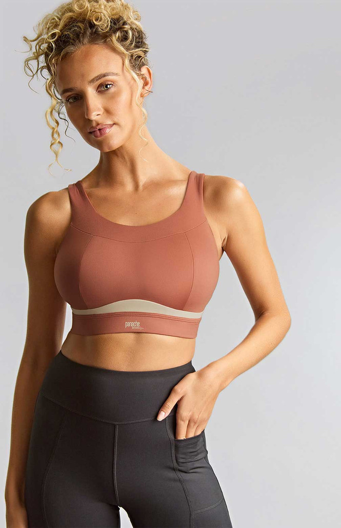 Bezfiszbinowy biustonosz sportowy Panache Sport FREEDOM 7344 Non Wired Sports Bra Sienna Rose