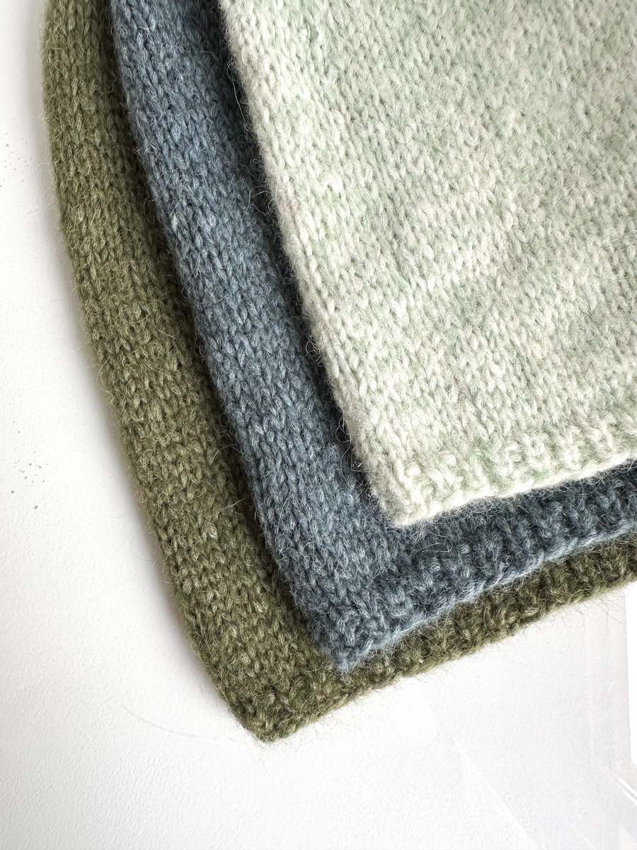 Ciepła czapka ręcznie robiona CHMURKA Alpaka 47 oregano