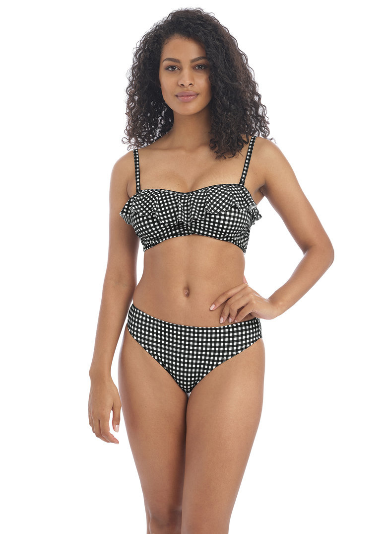 KOMPLET - Strój kąpielowy dwuczęściowy Freya Swim CHECK IN Monochrome - wybierz fason i rozmiar (28G, 28GG, 30D, 32H, 34F, 34J, 36G)