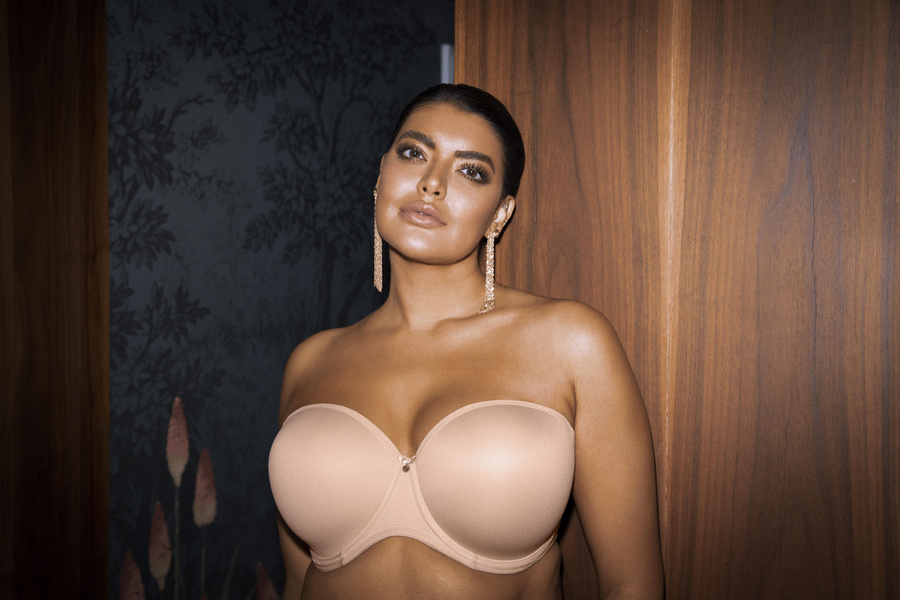 Biustonosz Elomi SMOOTH EL4300SAH Uw Moulded Strapless Bra Sahara