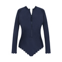 Strój kąpielowy z długim rękawem Panache Swim SIGNATURE SCALLOP SW1725B GRACE Long Sleeve Swimsuit Signature Ink Blue