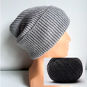 MAREN Turn-Up Beanie 100% Cashmere 520 Antracite Nitkowe Love