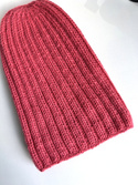 LAURIN – czapka z alpaki 100% beanie 9022 koralowy, jesień–zima
