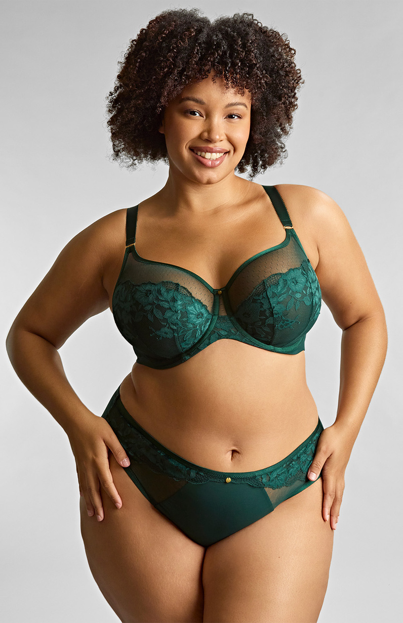 Figi Sculptresse by Panache JOSEPHINE 10852A High Leg Brief Forest Green