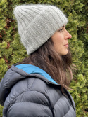 MIRA – ręcznie robiona ciepła czapka beanie merino + moher i jedwab 05 Jasny Szary