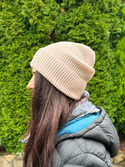 VARELLA – czapka beanie z wełny merino 100% Baby Merino 63 piaskowy, jesienno-zimowa