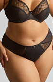 Figi Sculptresse by Panache ELLA 11204 High Leg Brief Black Sequin