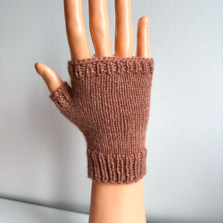 Wełniane Mitenki 100% Alpaka 9026 Blush