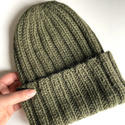 LAURIN Women's Alpaca Beanie 100% Alpaca 7895 Dark Green