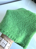 CHMURKA Beanie-Mütze aus Alpaka 43 papuzia zieleń
