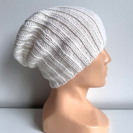 HELLI – czapka zimowa damska z wełny baby merino 01 biały beanie