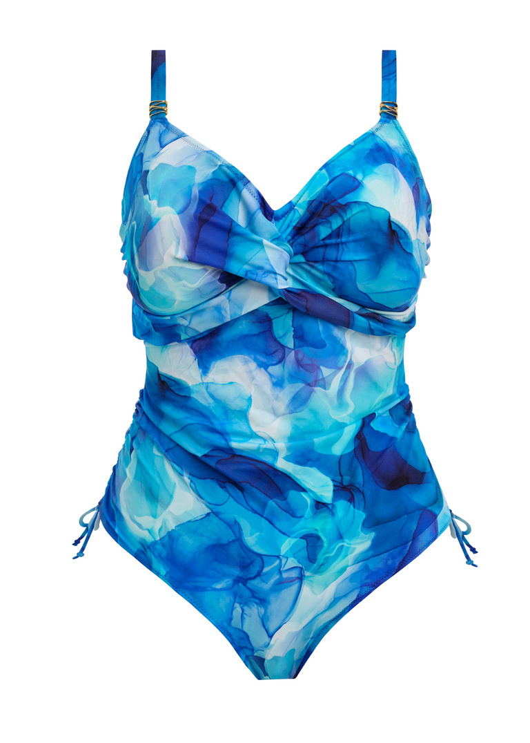 Strój kąpielowy Fantasie Swim SAUNTON SANDS FS506031DAZ Uw Twist Front Swimsuit With Adjustable Leg Dazzling Blue