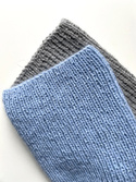 Handmade women's hat AUREA 100% baby merino plus mohair and silk 24/06 Light blue