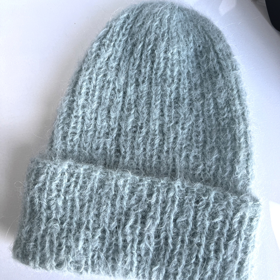 WATA CUKROWA – czapka z alpaki damska 09 morska zieleń